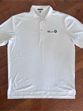 Peter Millar White BMW Championship Golf Polo Shirt XL